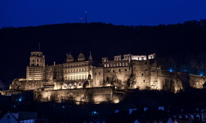 Heidelberg Castle at Night, Germany