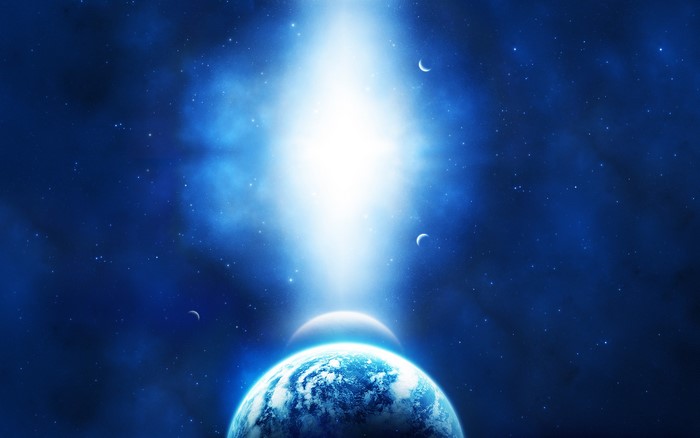 Planets and nebulae in space
