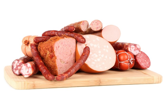 Assortment of Meat Products and Sausages