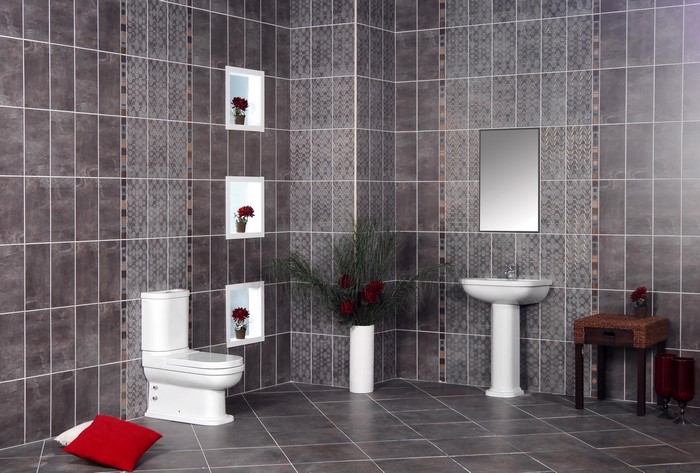 Modern Bathroom Interior Design with Toilet and Sink