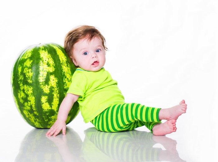 Infant with Watermelon