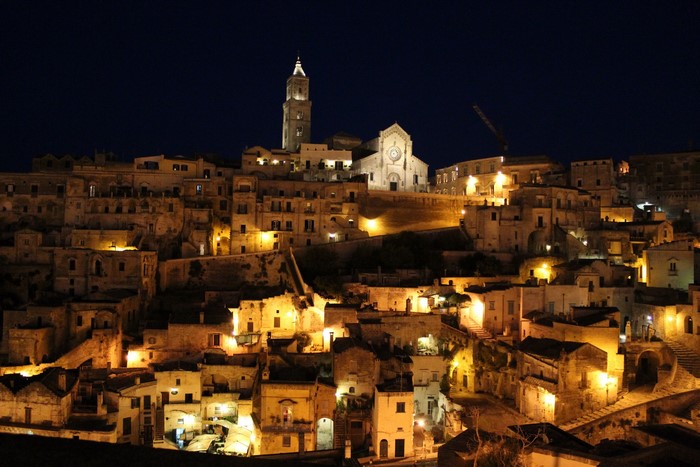 Matera, Italy at Night