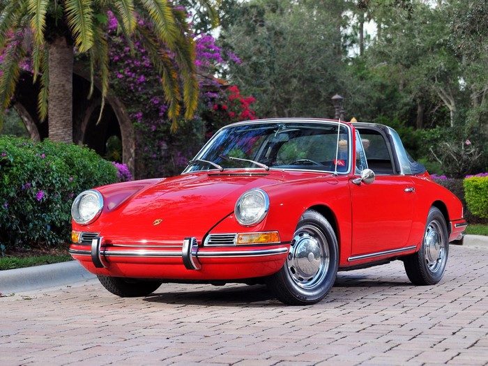 Red 1966 Porsche 911 S Targa
