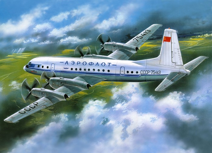 Aeroflot Ilyushin Il-18 Passenger Airplane