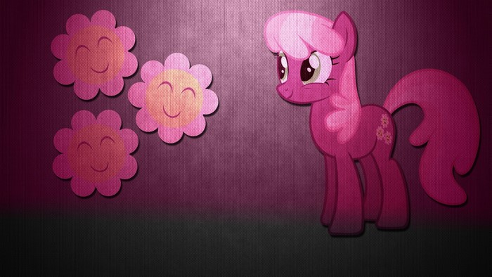 Pinkie Pie from My Little Pony with flowers
