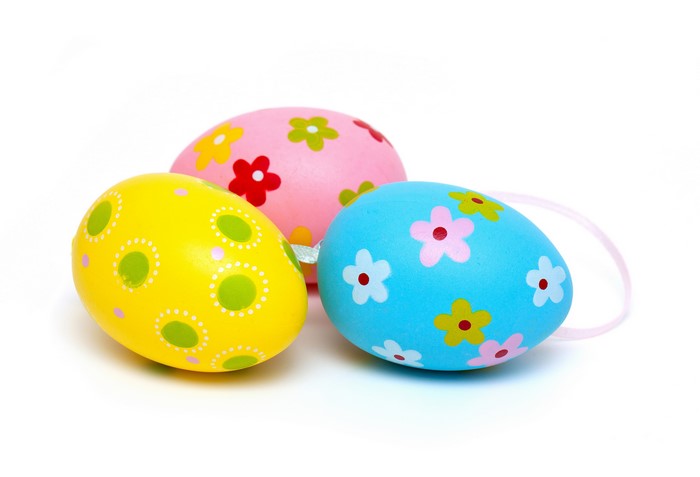 Easter Eggs with Flower Decorations