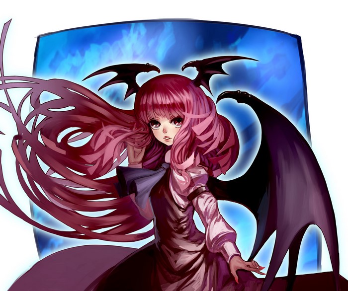 Koakuma from Touhou Collection with Gothic Fantasy elements