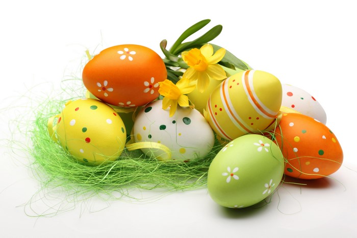 Easter Eggs and Daffodils