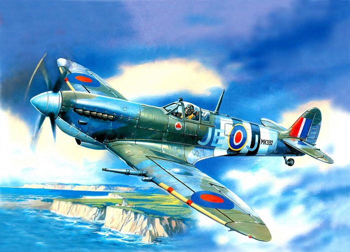Spitfire Mk.9 Airplane Painting Art