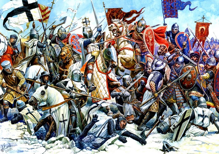 Battle of the Ice - Medieval Knights in Combat