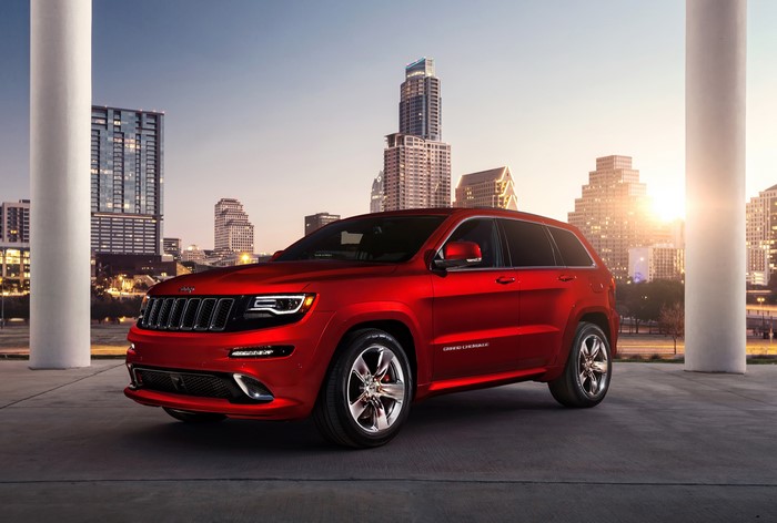 Red 2014 Jeep Grand Cherokee SRT in City