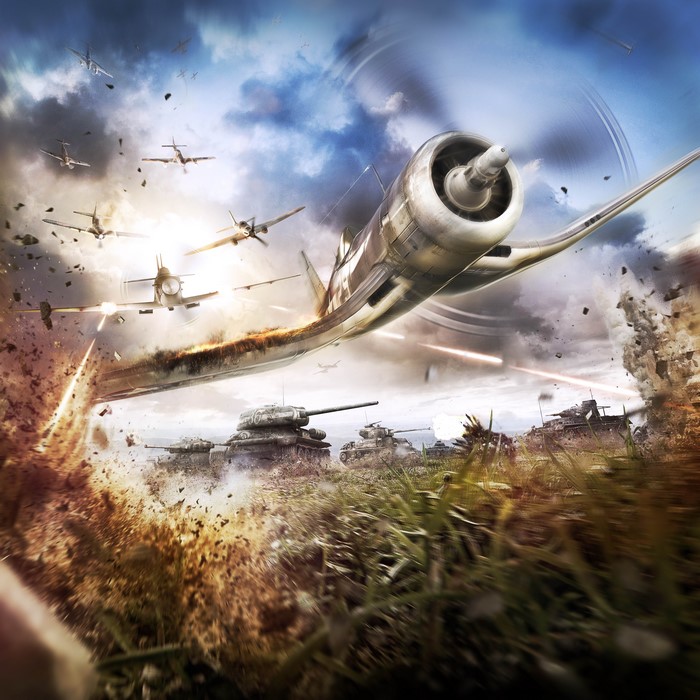 World of Warplanes aerial combat with tanks