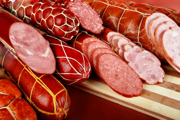 Assortment of Meat Products and Sausages