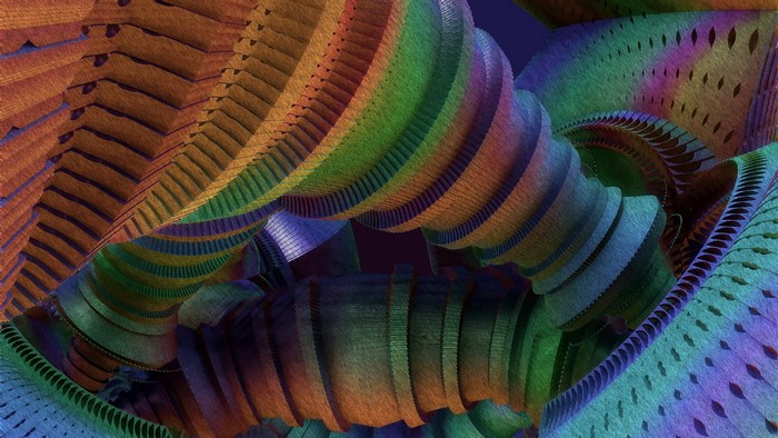Abstract fractal pattern with rainbow colors