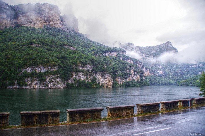 River and Mountains in Valles, Spain