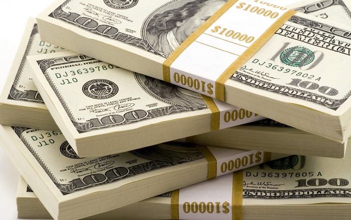 Stacks of 100 Dollar Bills