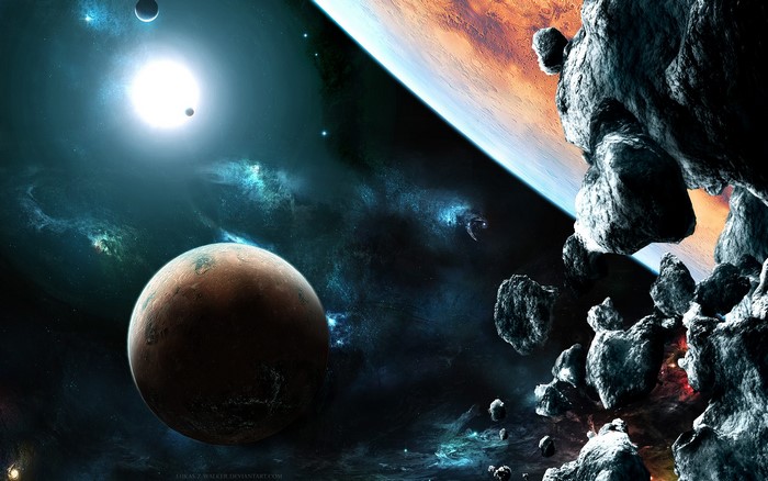 Planets and asteroids in deep space