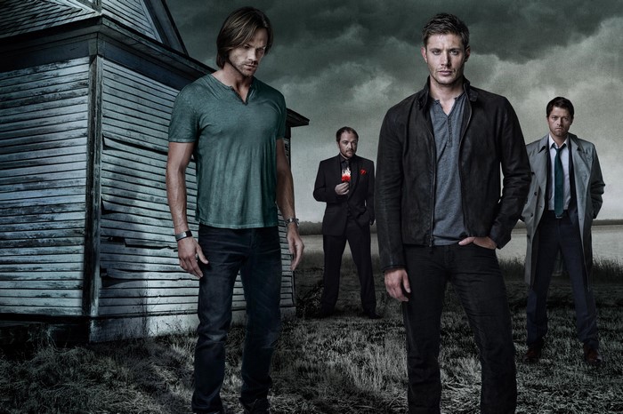 Supernatural: Sam, Dean, Crowley, and Castiel