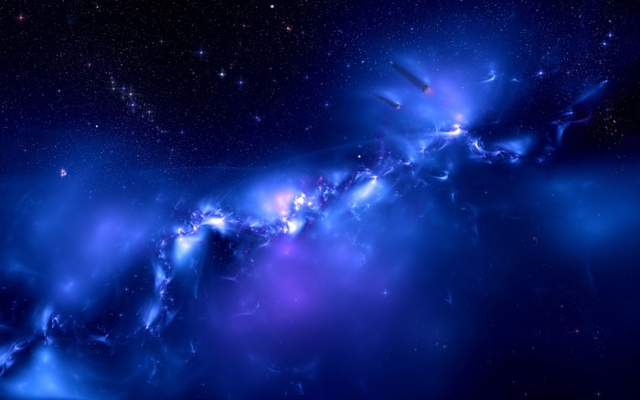 Deep Space Nebula with Stars and Comets