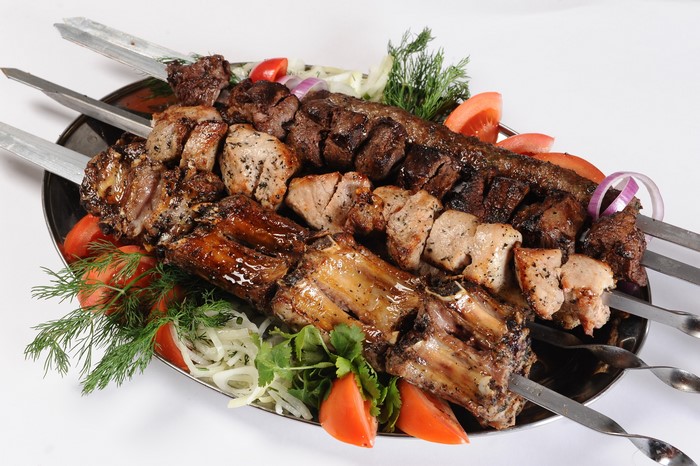 4K Shashlik with Tomatoes and Onion