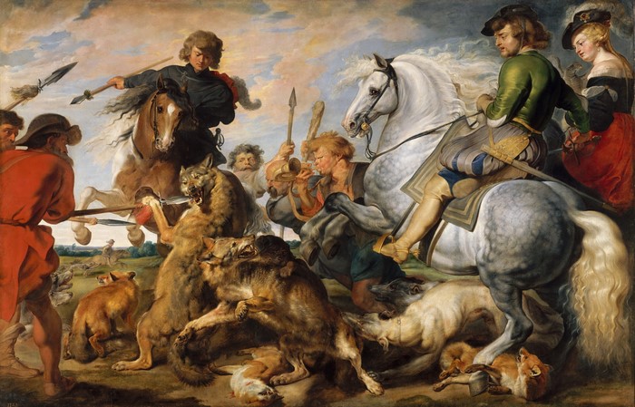 Wolf and Fox Hunt by Pieter Paul Rubens