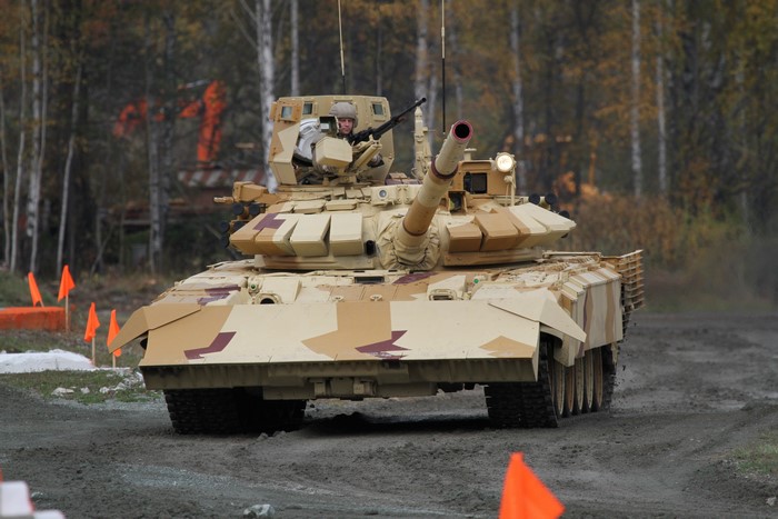 T-72 tank with desert camouflage