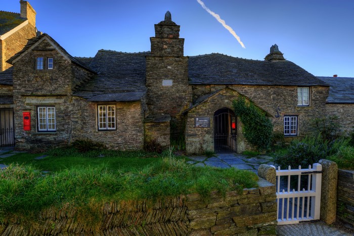 Stone Houses in Tintagel Cornwall England