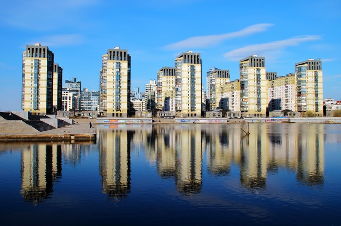 St. Petersburg Modern Residential Buildings by the River