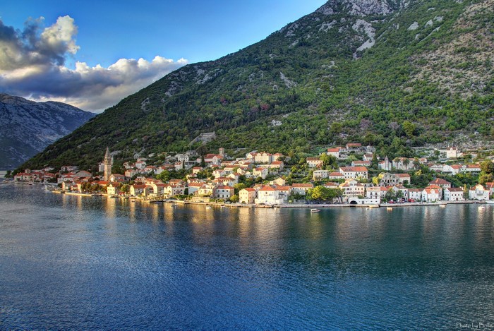 Dobrota village on the coast of Kotor, Montenegro