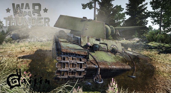 KV-1 Tank from War Thunder in a Forest