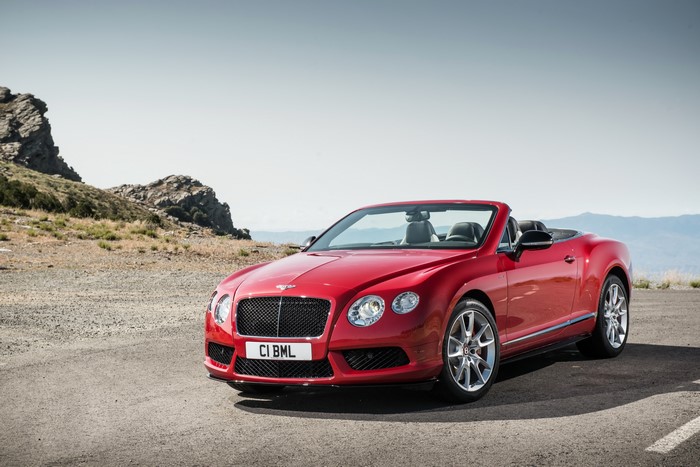 Red Bentley Continental GTC V8 S Cabriolet