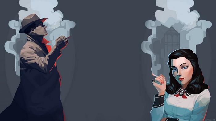 Elizabeth and Booker DeWitt from BioShock Infinite