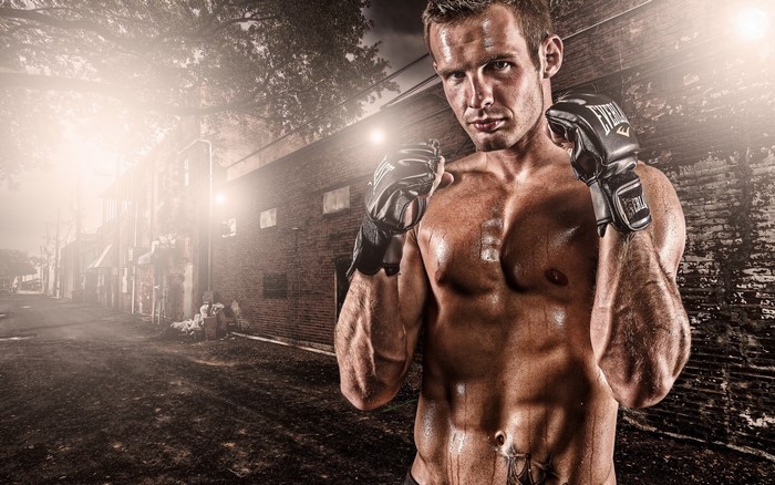 MMA Fighter in Alleyway