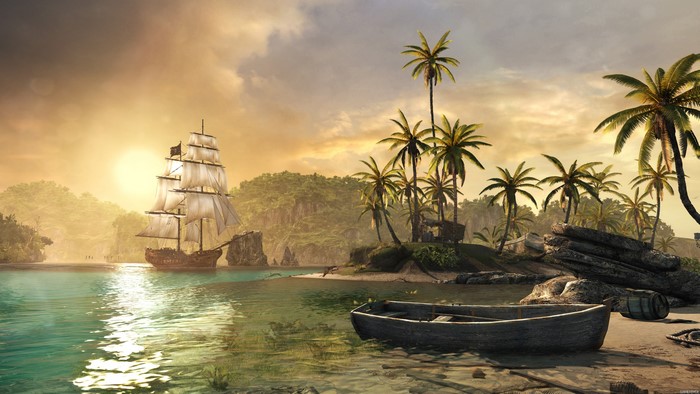 4K Assassin's Creed 4 Black Flag sailing ship