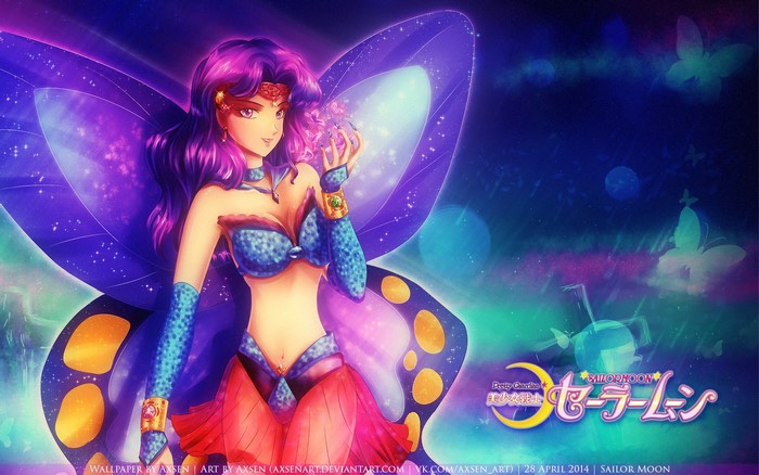 Sailor Moon Character with Butterfly Wings