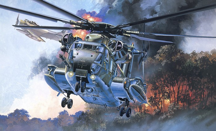 HH-53C Super Jolly Green Giant helicopter in flight