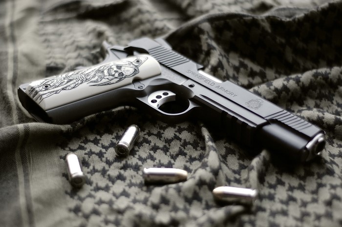 Springfield Armory Operator pistol with bullets