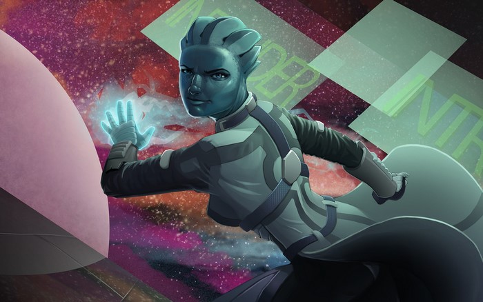 Liara T'Soni from Mass Effect in space