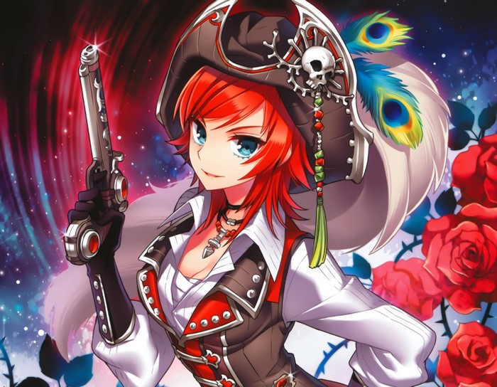 4K Kaku-san-sei Million Arthur Pirate Girl with Pistol