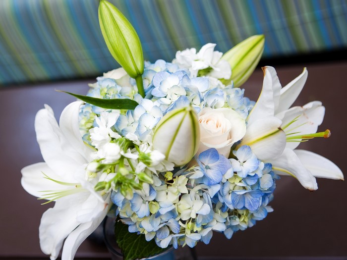 Bouquet of Hydrangeas, Roses, and Lilies