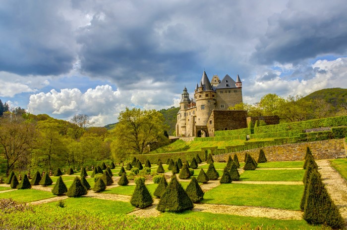 Buerresheim Castle and formal gardens in Germany