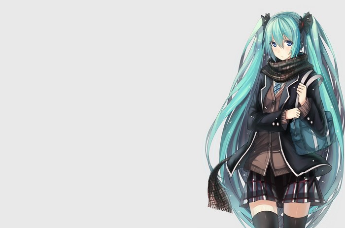 Hatsune Miku from Vocaloid with blue hair