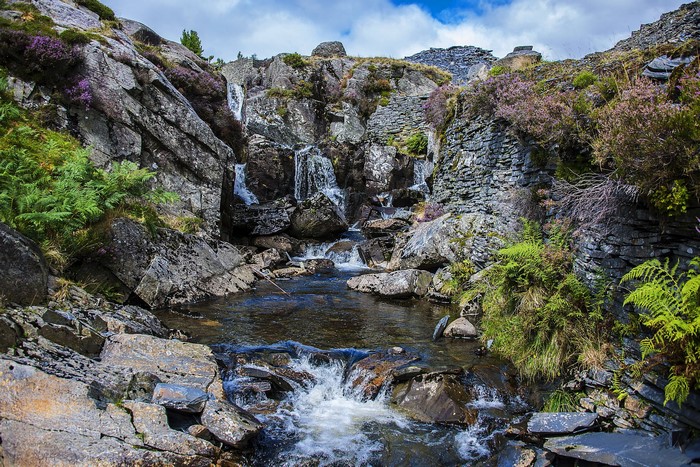 Waterfall in Snowdonia National Park, United Kingdom