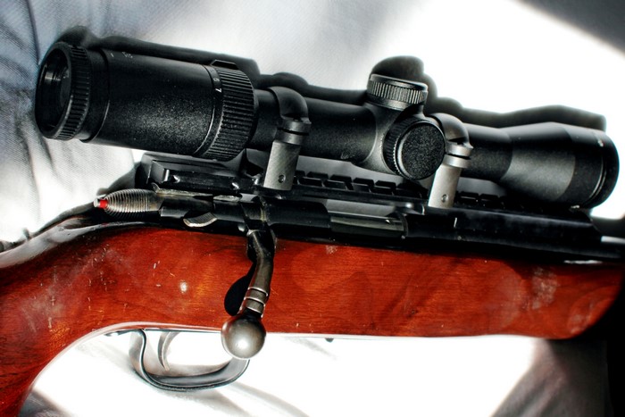 Remington 513-T rifle with telescopic sight