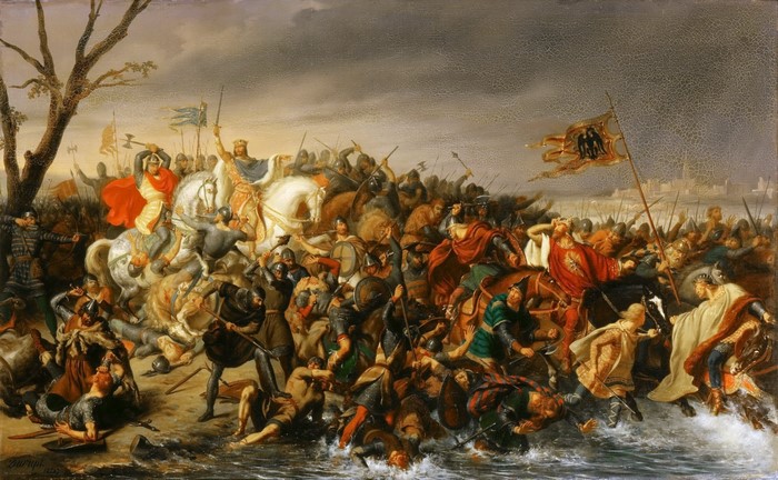 Battle of the Emperor Lothair by Charles Barthelemy Jean Dyurup