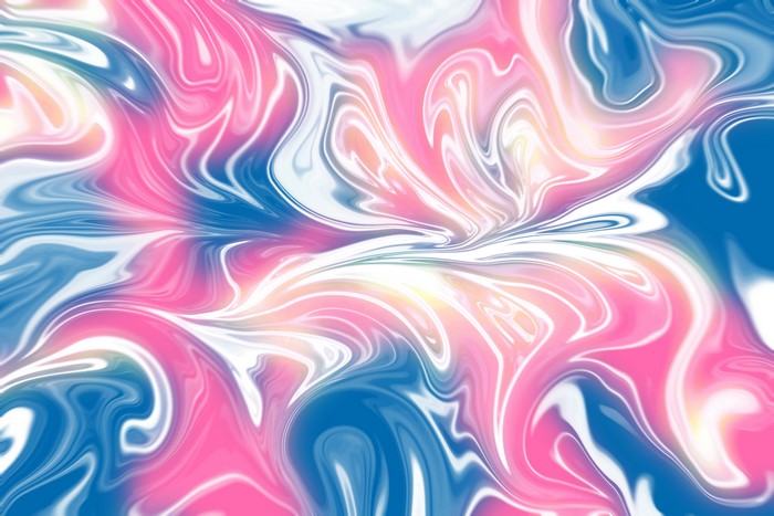 4K Abstract Swirls of Pink, Blue, and White