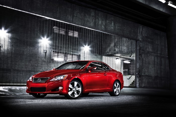 Red 2009 Lexus IS250C Convertible