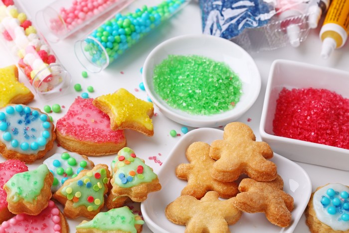 Decorating Cookies with Sprinkles and Icing