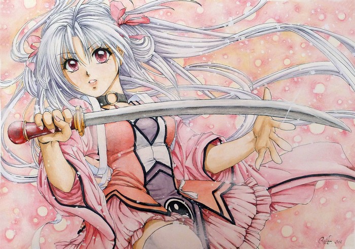 Sakura Hime Kaden girl with sabre