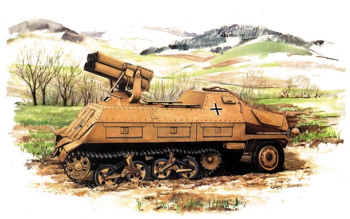 Panzerwerfer SPG Painting Art